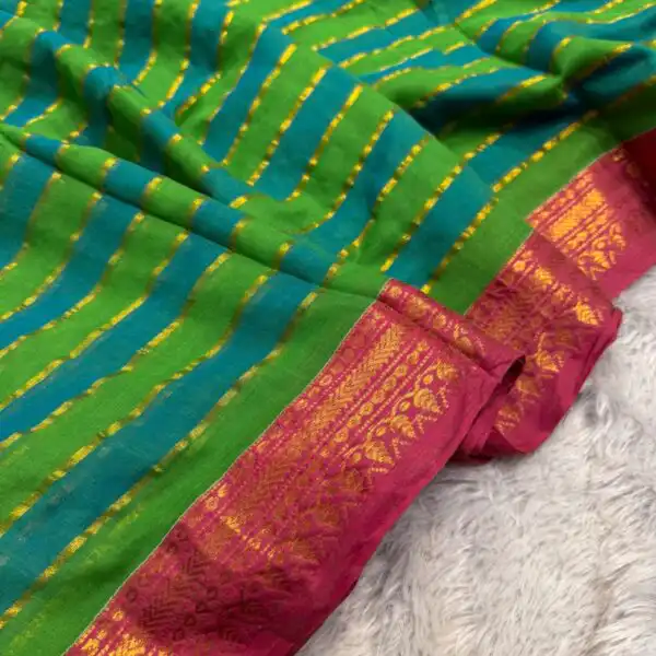 Kanchi style (Mul cotton) In Maroon