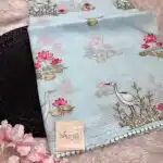 Lotus lake (Embroidered Kota) - Baby blue