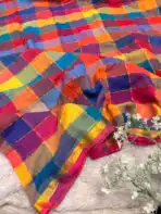 Madras Checks (Mul cotton) in red