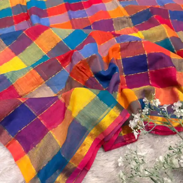Madras Checks (Mul cotton) in red