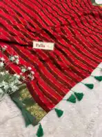 Kanchi style (Mul cotton) In Maroon - Image 4