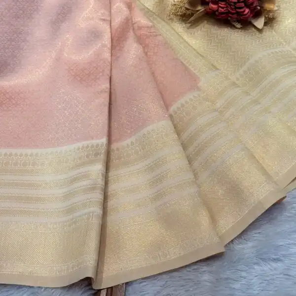 Aaranya (Semi silk) - Baby pink