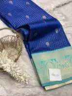 Kanmani (Semi Kanchi  silk) - Royal blue