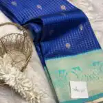 Kanmani (Semi Kanchi  silk) - Royal blue