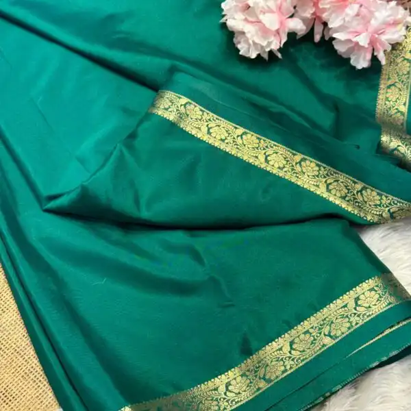 Chinmayi (Mysore crepe silk) -  Bottle green