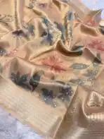 Kushi (Banarasi tissue silk) - Soft gold - Image 2