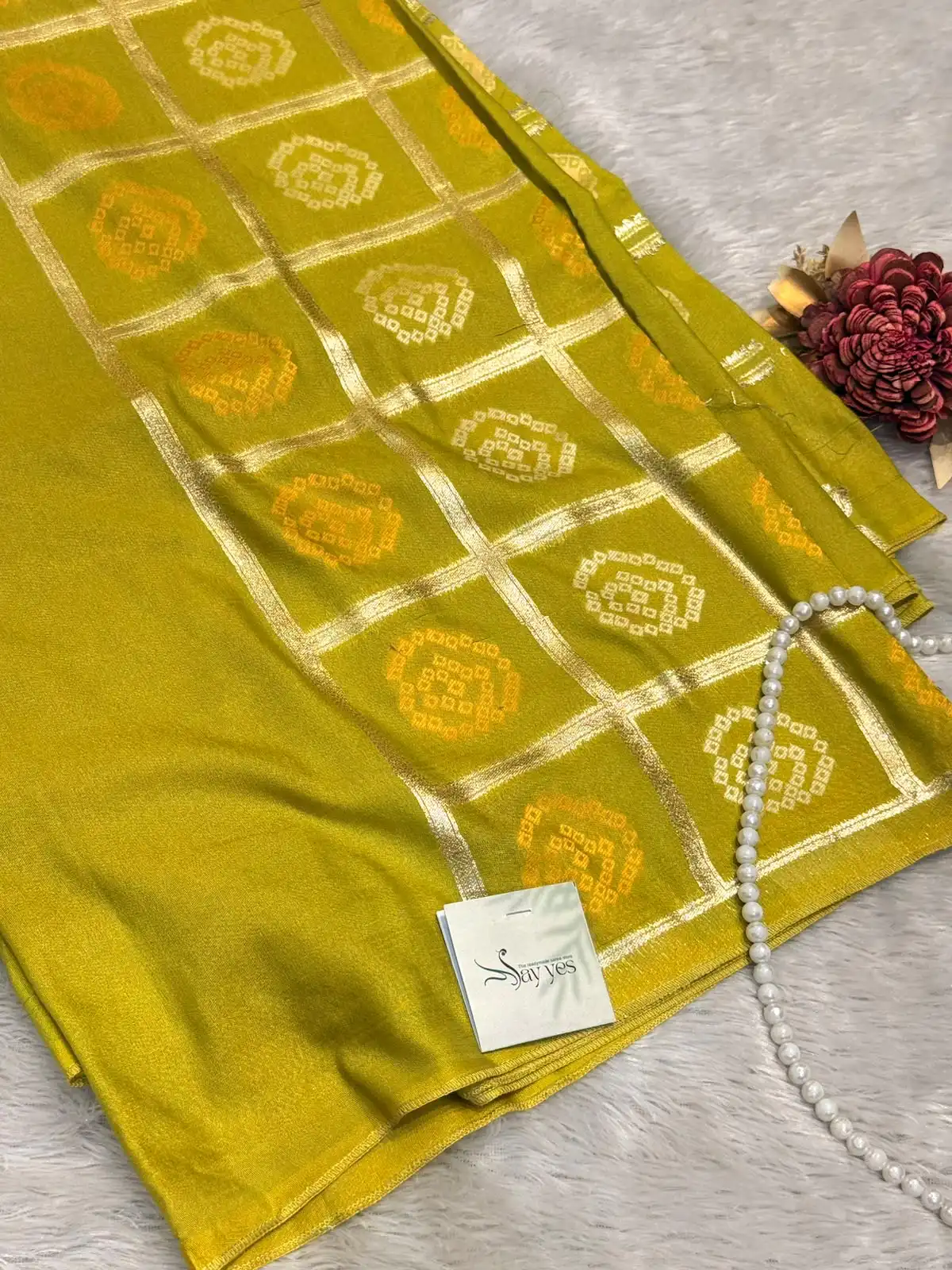 65d0480a-c353-47c8-b392-a73b256f70f5 Yamini (Viscose silk) - Lemon yellow - Image 1