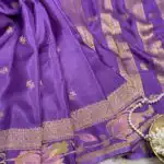 Gulnaar (Viscose Mushru) - Lavender