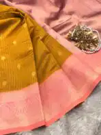 Kanmani (Semi Kanchi silk) - Sunshine yellow - Image 4