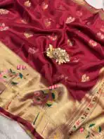 Hamsa (Viscose Crepe RTW) - Sangria - Image 3