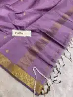 Maheshwari (Silk cotton) - Lavender - Image 4