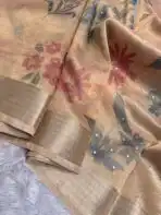 Kushi (Banarasi tissue silk) - Soft gold - Image 3
