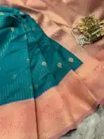 Kanmani (Semi Kanchi silk) - Rama blue - Image 2