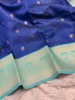 Kanmani (Semi Kanchi  silk) - Royal blue - Image 2