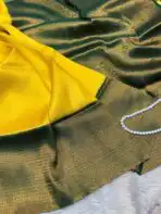 Priyanjali (Banarasi soft silk) Mango yellow - Image 3