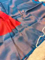 Priyanjali (Banarasi soft silk) Rust Peach - Image 3