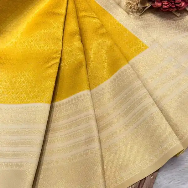 Aaranya (Semi silk) - Yellow