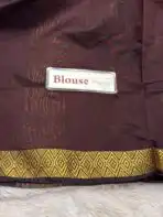 Maheshwari (Silk cotton) - Mocha brown - Image 5