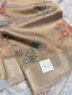 Kushi (Banarasi tissue silk) - Antique gold