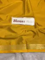 Chinmayi (Mysore crepe silk) - Golden mustard - Image 5
