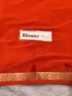 Chinmayi (Mysore crepe silk) -  Orange - Image 5