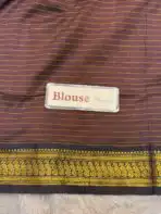 Maheshwari (Silk cotton) - Coffee brown - Image 7