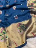 Hamsa (Viscose Crepe RTW) - Deep Indigo - Image 4