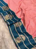 Shylaja (Semi silk) - Peach - Image 3