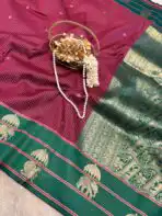 Shylaja (Semi silk) - Wine - Image 3