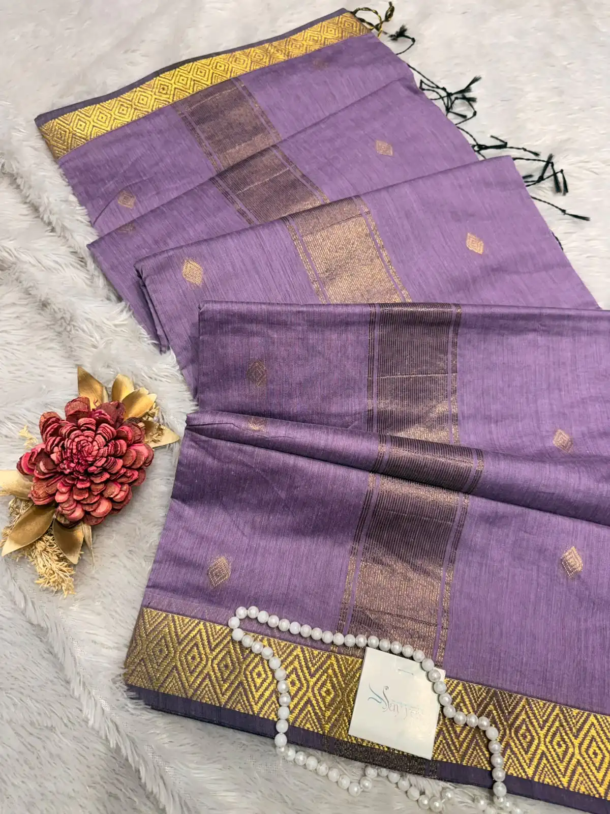 a75a496e-1ba9-45df-b7da-c943b7ef9610 Maheshwari (Silk cotton) - Lavender - Image 1