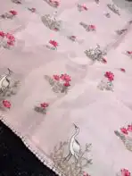Lotus lake (Embroidered Kota) - Baby pink - Image 4