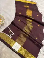 Maheshwari (Silk cotton) - Mocha brown