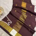 Maheshwari (Silk cotton) - Mocha brown