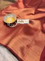 Varnika (Brocade Semi silk) - Brown - Image 4