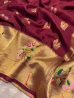 Hamsa (Viscose Crepe RTW) - Wine - Image 4