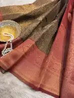 Varnika (Brocade Semi silk) - Brown - Image 2