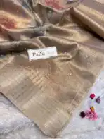 Kushi (Banarasi tissue silk) - Antique gold - Image 5