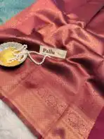 Varnika (Brocade Semi silk) - Rama blue - Image 4