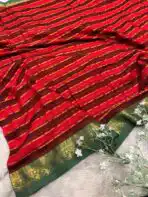 Kanchi style (Mul cotton) In Maroon - Image 3