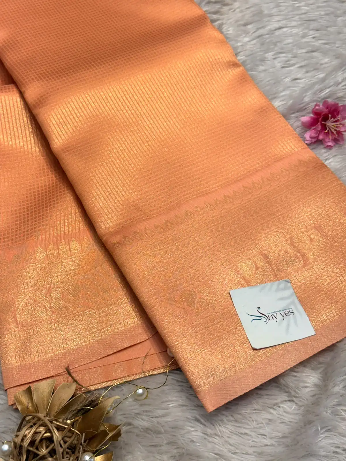 c3388e65-b85c-4eb2-b471-b91716e3ddae Oviya (Semi silk) - Tangerine - Image 1