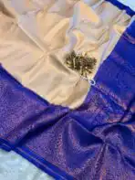 Priyanjali (Banarasi soft silk) Royal Ivory - Image 3