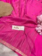 Chinmayi (Mysore crepe silk) -  Magenta pink - Image 4