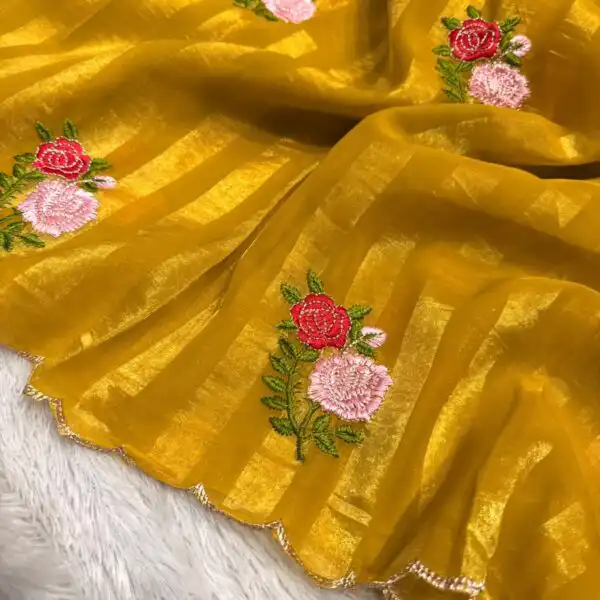 The roses (Art-silk) - Mustard yellow