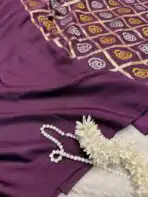 Yamini (Viscose silk) - Magenta Wine - Image 3