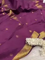 Maheshwari (Silk cotton) - Royal purple - Image 3