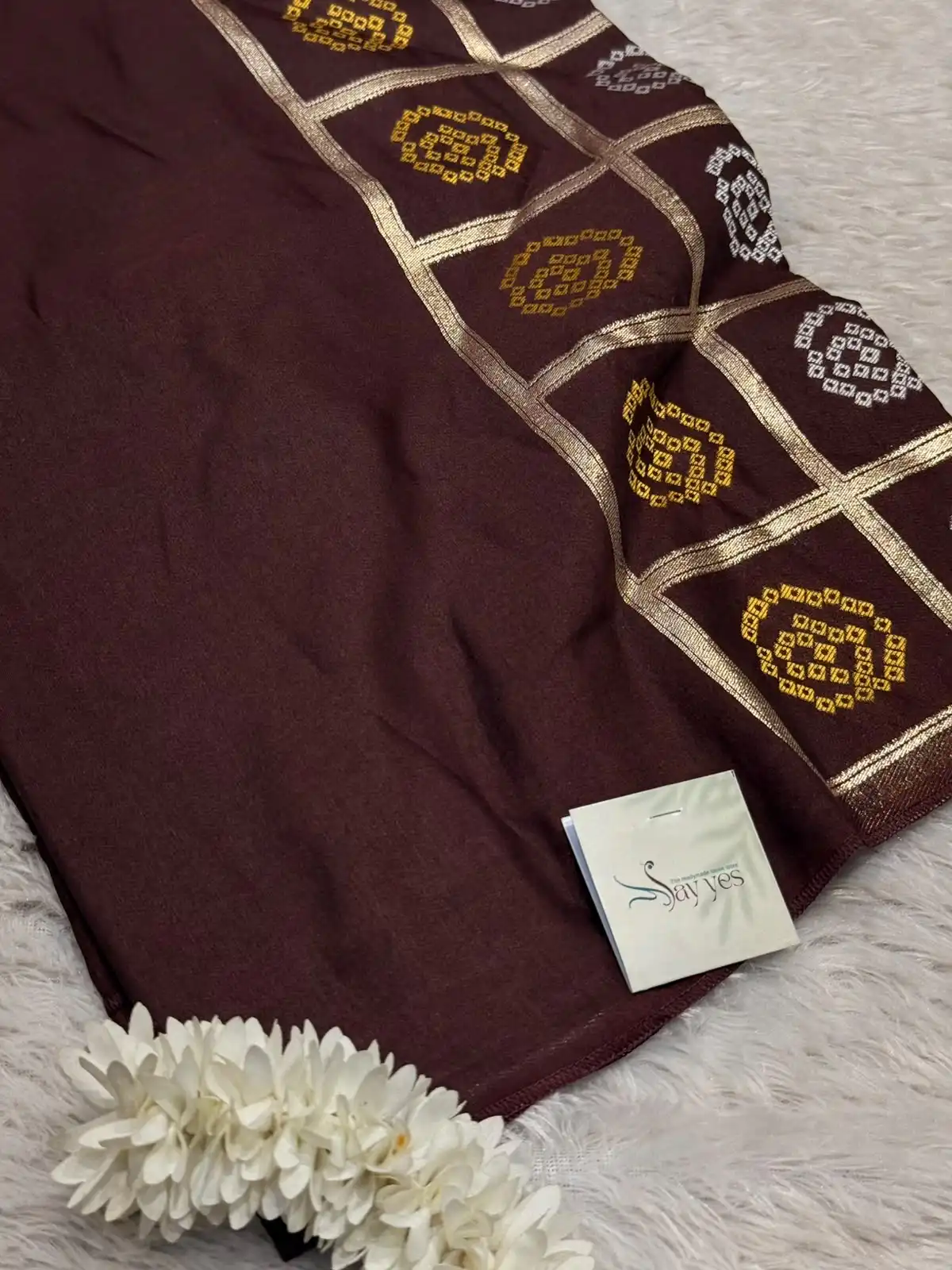 d863750e-a729-40dd-aa5e-42f9971ad295 Yamini (Viscose silk) - Coffee brown - Image 1