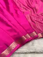 Chinmayi (Mysore crepe silk) -  Magenta pink - Image 2