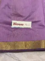 Maheshwari (Silk cotton) - Lavender - Image 5