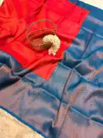 Priyanjali (Banarasi soft silk) Rust Peach - Image 2
