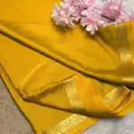 Chinmayi (Mysore crepe silk) - Golden mustard